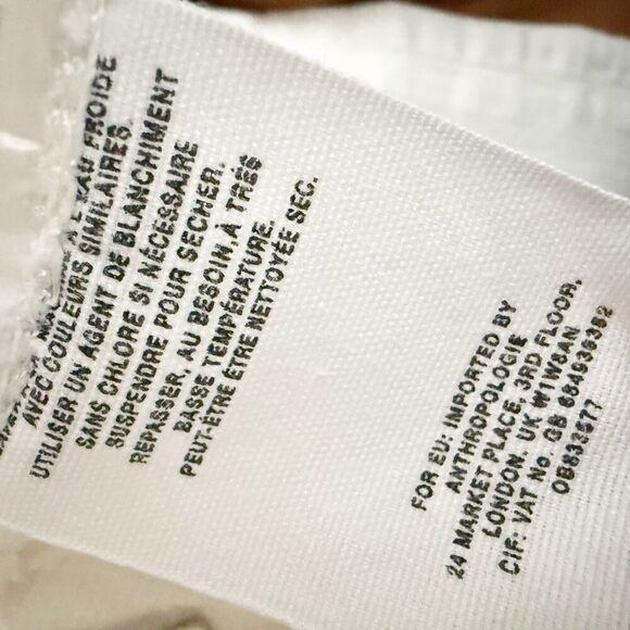 PILCRO x ANTHROPOLOGIE | White Denim Jeans Embroidered Cropped High Rise | 29, 8 - Picture 10 of 12